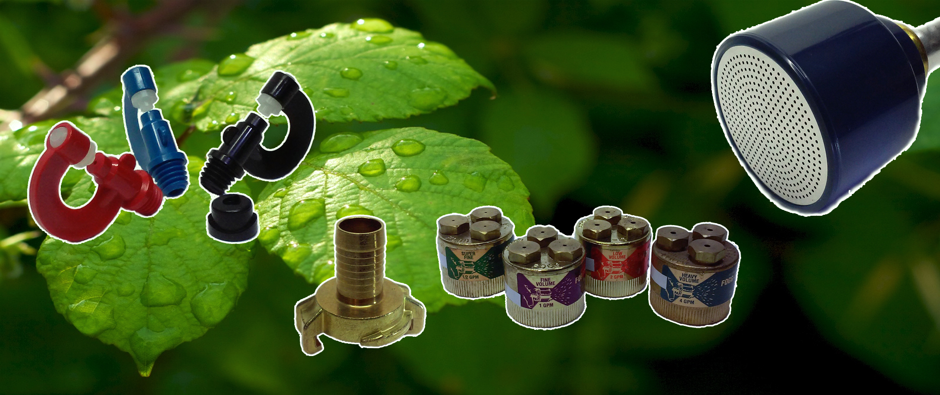 Accesorios y aspersores para riego agrícola